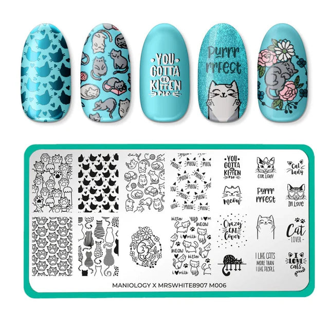 Maniology cat themed on the prowl nail stamping starter kit 102