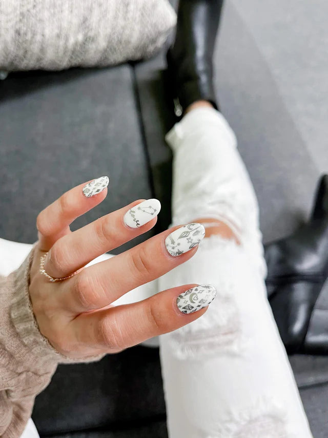 Maniology crystal galaxy space themed nail stamping starter kit nails