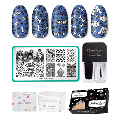 Maniology best in show dog themed nail stamping plate starter kit 101