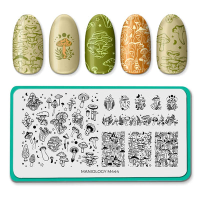 Maniology nail stamping plate m444 Fungi Forest
