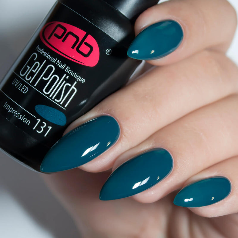 PNB Blue gel nail polish for Russian manicure