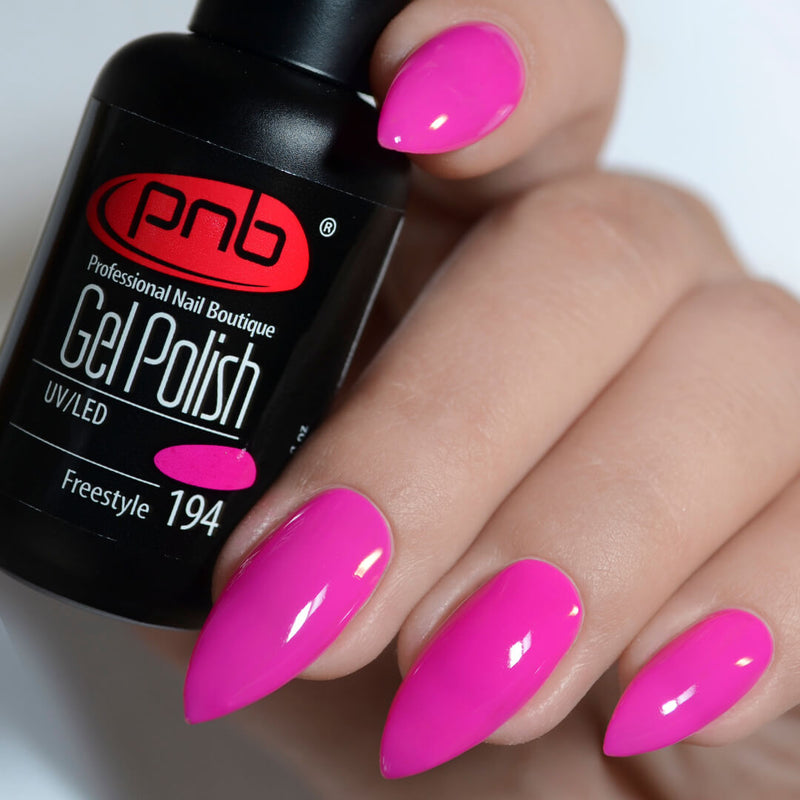 PNB Purple gel nail polish for a Russian manicure or pedicure