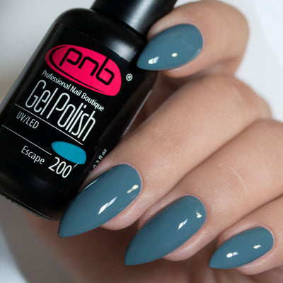 PNB Blue green gel nail polish, escape