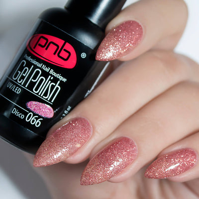 PNB Metallic gel nail polish for a Russian manicure