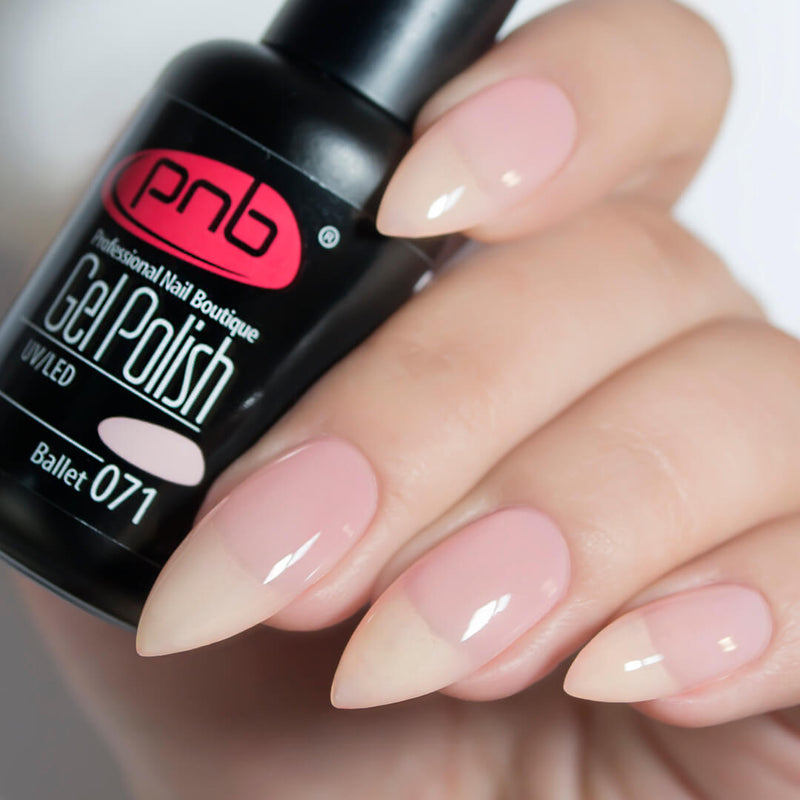 PNB Nude gel nail polish for a Russian manicure