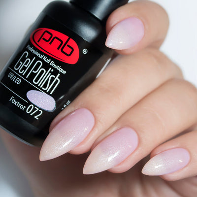 PNB purple gel nail polish for a Russian manicure
