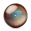 Holographic gold glitter nail foil with multi-color shimmer finish for Russian manicure gel polish application