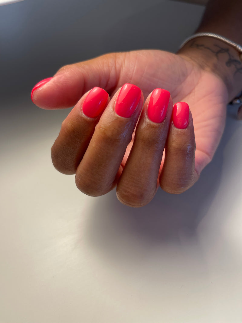 PNB Atomic Rose bright pink coral gel nail polish 254