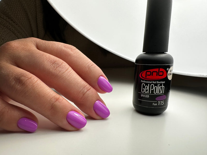PNB Fun purple gel nail polish 115