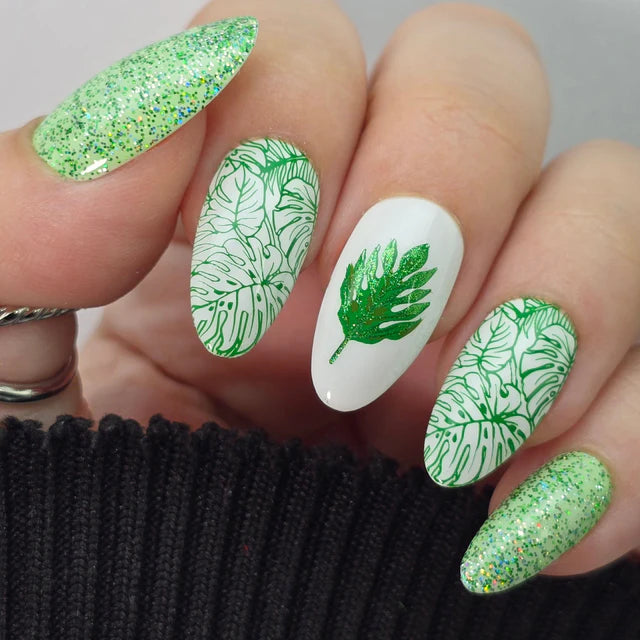 Lush layers stamping nail plate example 