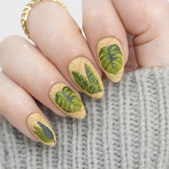 Lush layers stamping nail plate example 