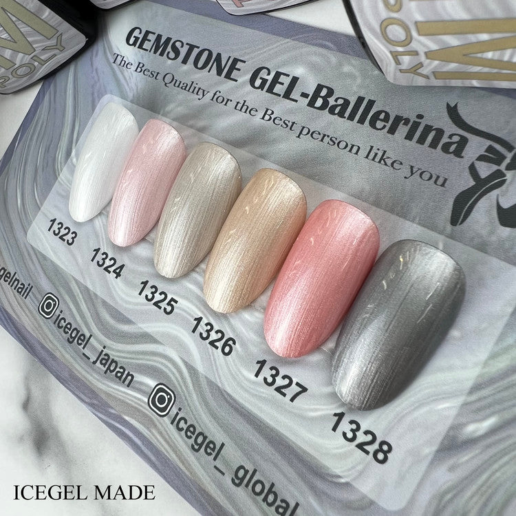 Flat metallic gel nails, used in combination with a Russian manicure