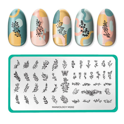 Maniology new growth nail stamping plate, m282