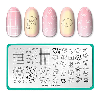 Maniology nail stamping plate m626 Notebook Scribbles