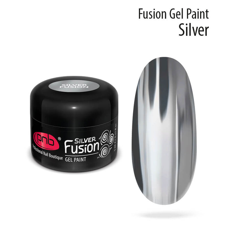 PNB Silver fusion metallic gel nail polish, metal polish