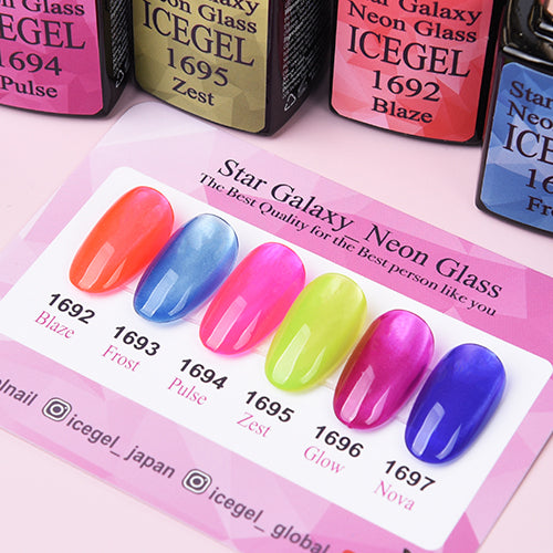 ジェルネイル・ネイルシール ICEGEL STAR GALAXY NEON GLASS GEL ICEGEL Star Galaxy Neon Glass 1692-1697 – NashlyNails