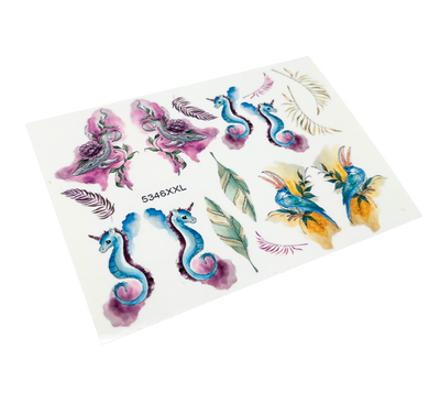 5346 xxl nail design stickers sehorses