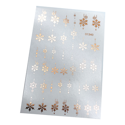 INKVICTUS Gold foil waterslide nail decals for Christmas nail art