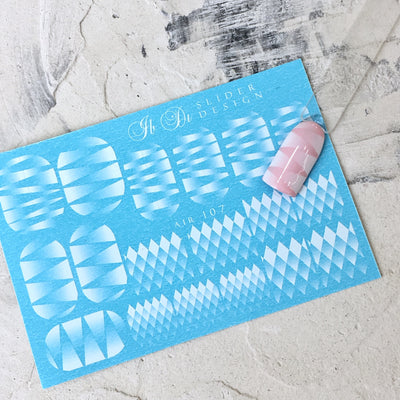 Geometric nail decals and sliders
