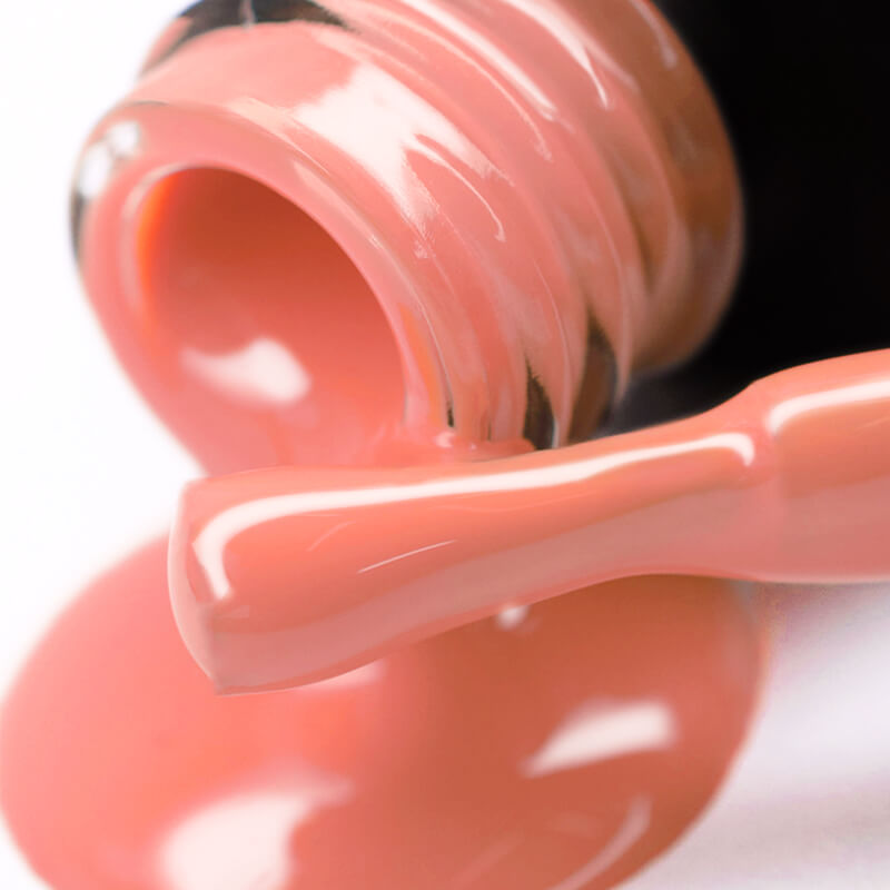 PNB Peach gel nail polish for a Russian manicure