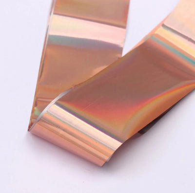 Beautiful holographic rose gold foil