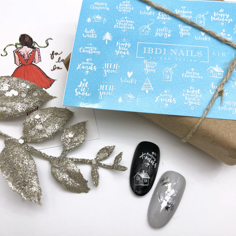 Winter nail decals and sliders perfect for christmas