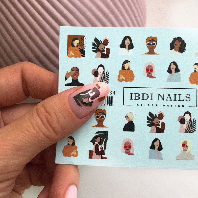 Example of high quality manicure with IBDI nail decals