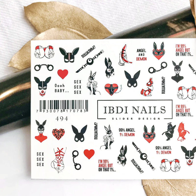 Waterslide decals for nail art
