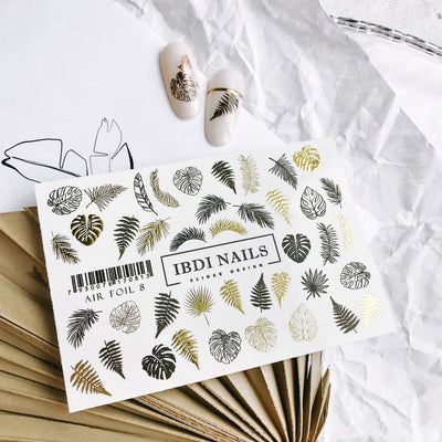 IBDI Leaf and feather nail decals #air foil 8