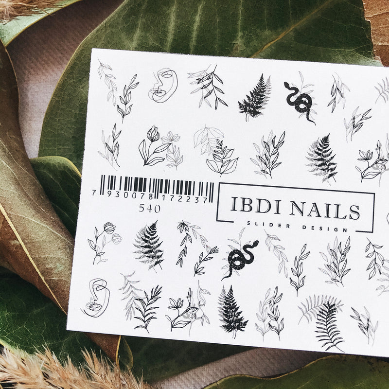 IBDI leaf waterslide decals for fall nail art