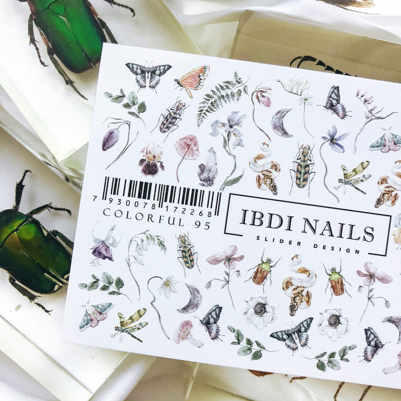 IBDI Butterfly waterslide nail decals