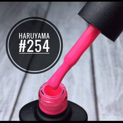 Beautiful Hot pink Haruyama gel polish for manicures and pedicures
