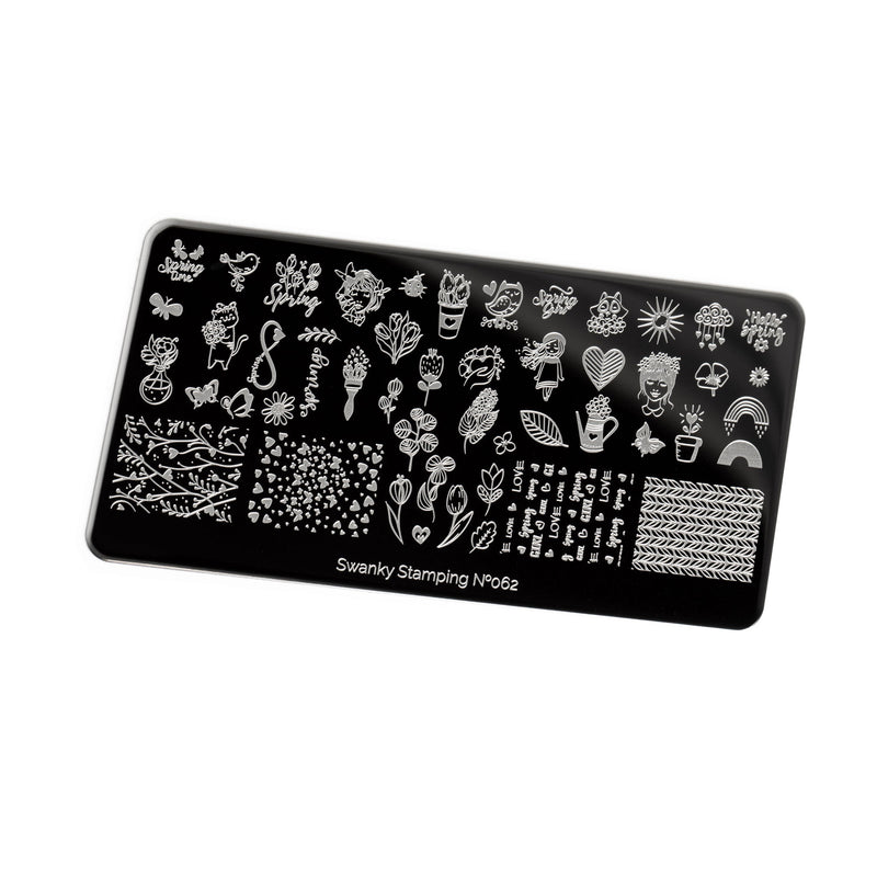 Swanky Stamping love and flower nail stamping plates 062