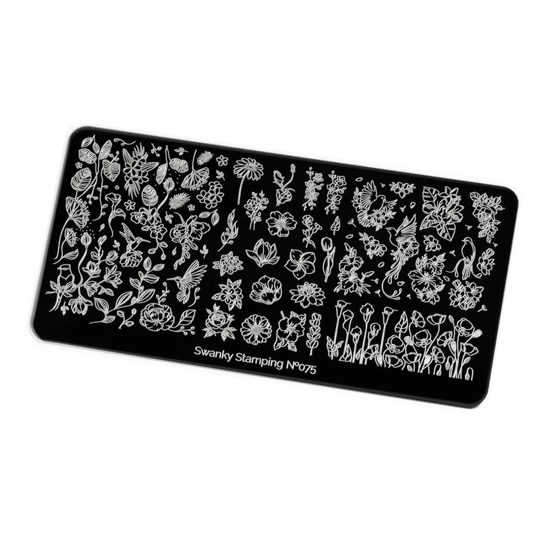 Swanky Stamping flower and bird nail stamping plates 075