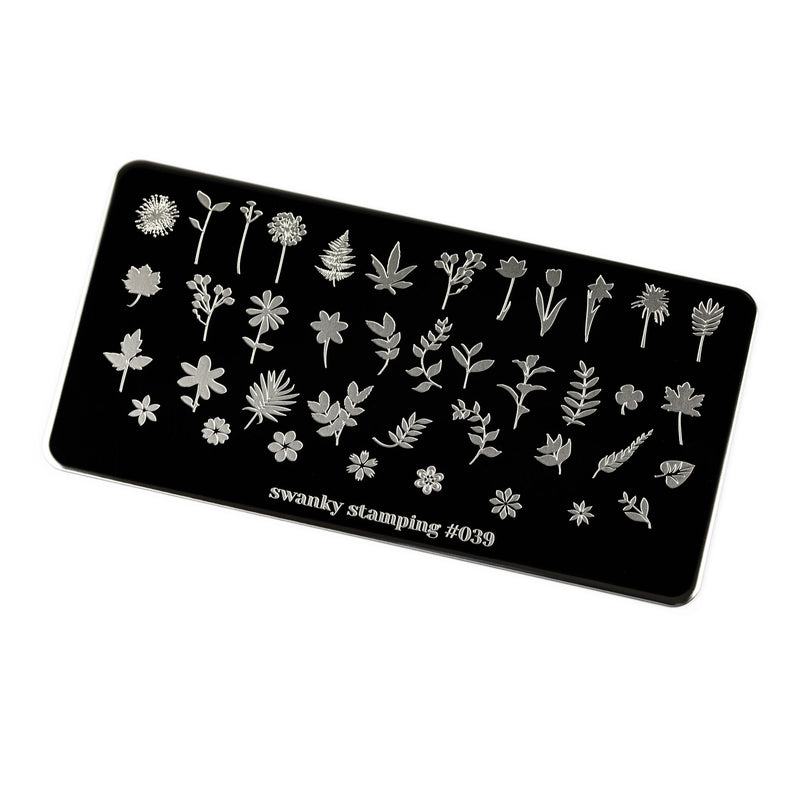 Swanky Stamping leaf nail stamping plates 039
