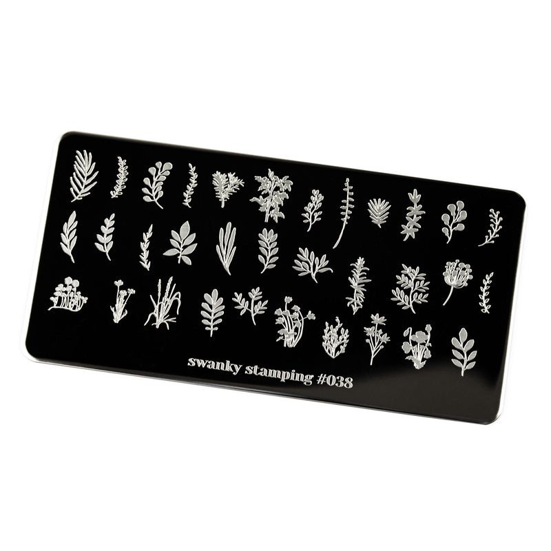 Swanky Stamping leaf nail stamping plates 038