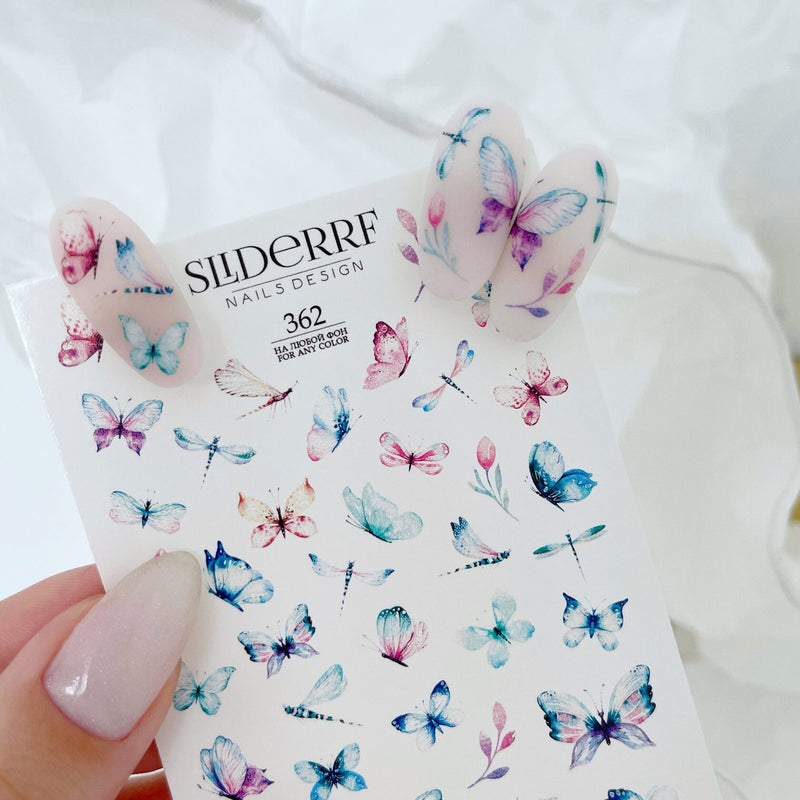 Slider.RF Butterfly nail decals