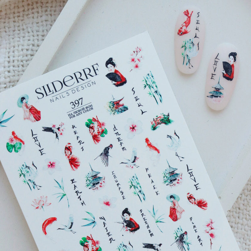 Slider.RF waterslide nail decals for manicures and pedicures