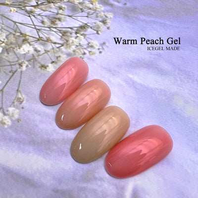 ICEGEL warm peach gel nail polish for a Russian manicure
