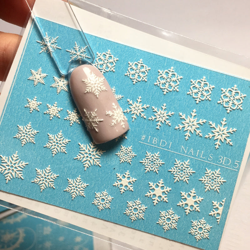 Cool winter 3d nail decals