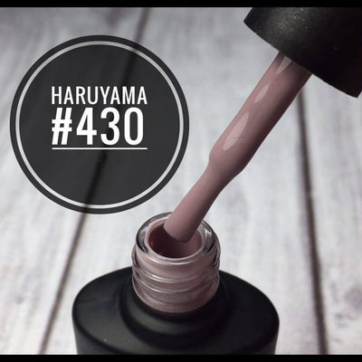 Beautifully smooth dark beige Haruyama gel polish for manicures and pedicures