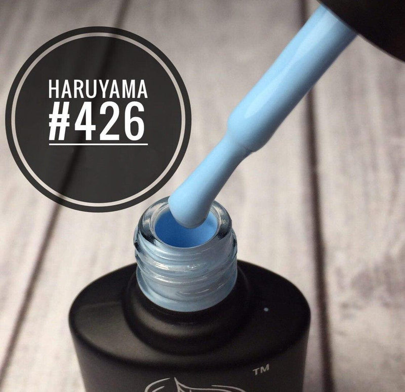 Haruyama blue gel polish bundle of 6 bottles for manicures and pedicures