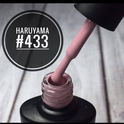 Beautiful silky pink Haruyama gel nail polish for manicures and pedicures