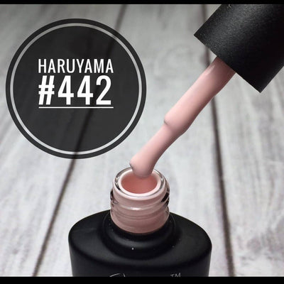 Beautiful light pink Haruyama nail gel polish for manicures and pedicures