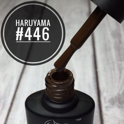 Brown dark chocolate Haruyama gel polish 446 for manicures and pedicures