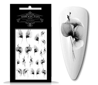 INKVICTUS Waterslide flower nail decals for Russian manicures