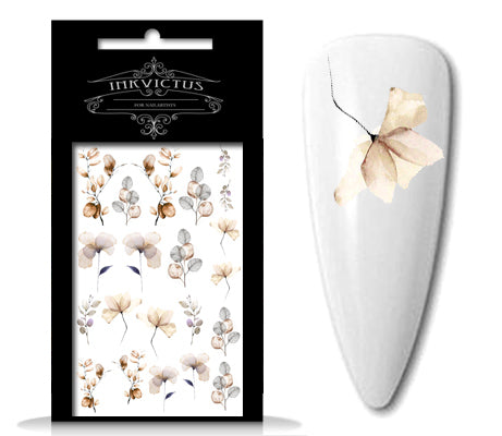 INKVITUS Flower nail decals for Russian manicure