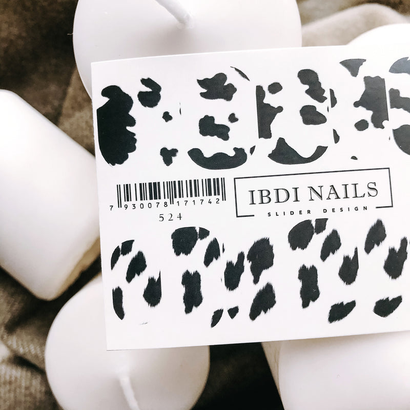 IBDI Nail decals for cow print nail art