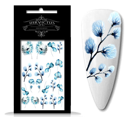 INKVICTUS Waterslide flower nail decals for Russian manicure nail art