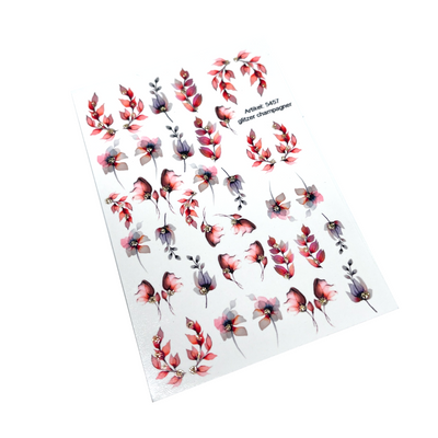 INKVICTUS Flower nail decals for manicures and pedicures